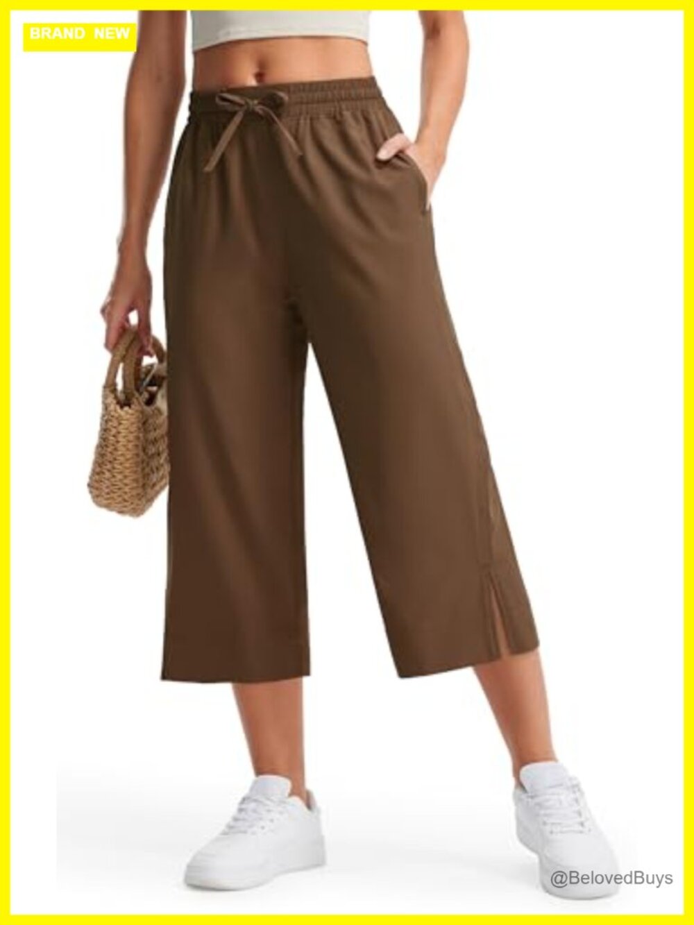 Libin Lightweight Wide Leg Capri Pants Quick Drying UPF50+ Travel Casual